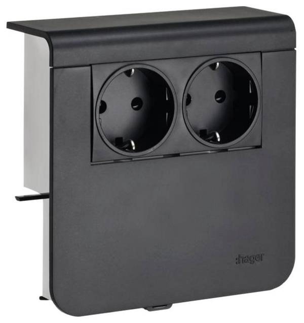 Hager SL200809009011 Stopcontact voor Accessoires voor elektroplintsysteem  Zwart 1 stuk(s)