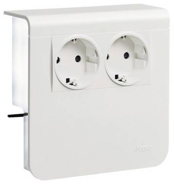 Hager Tehalit Stopcontact voor Accessoires voor elektroplintsysteem  Wit 1 stuk(s)