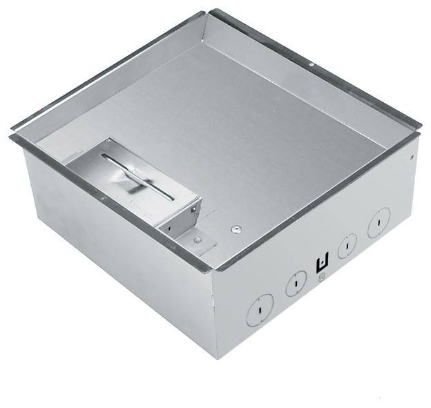 Hager Vloercontactdoos set RVS bestaande uit installatiedoos/montagedoos/wcd Vloerdozenset