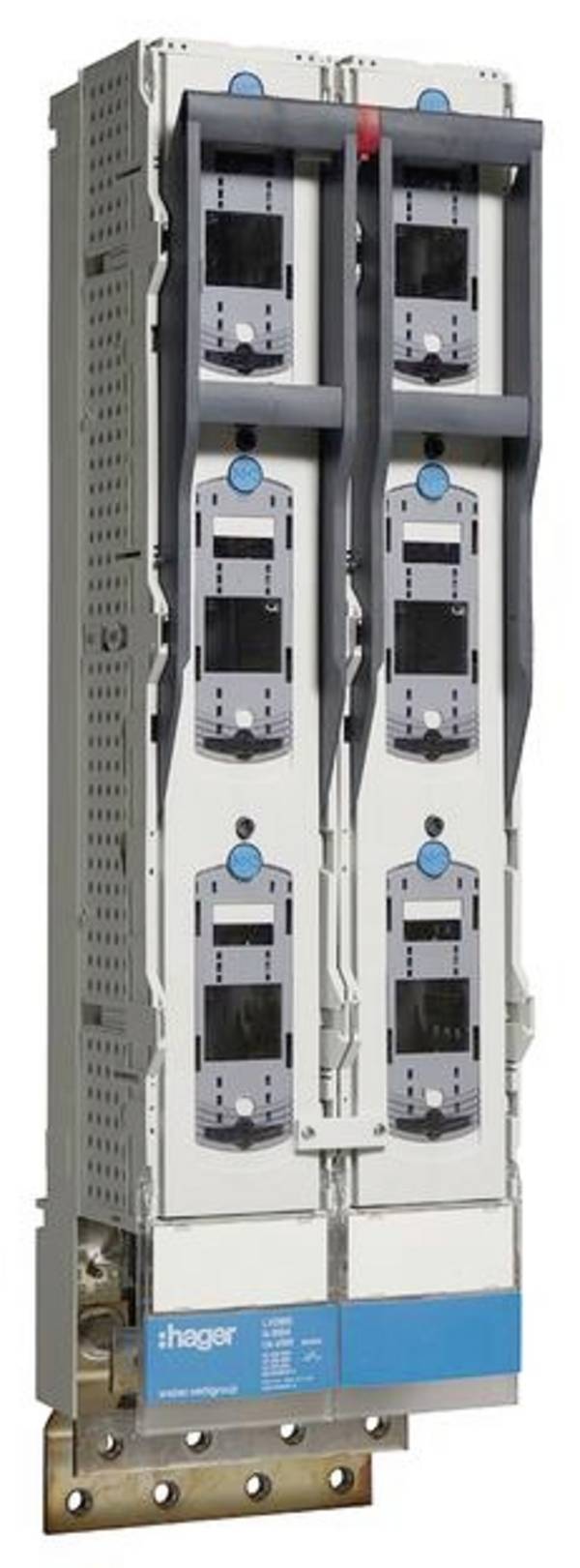 Hager LVDR800CPX Hager LVDR800CPX zekering-lastschakellijst NH2 185 mm 3-polig M12 dubbel Lastscheidingsschakelaarmodule 3-polig 800 A 690 V 1 stuk(s)