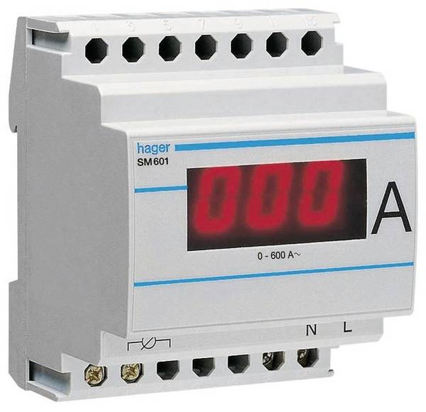 Hager SM601 Digitaal DIN-railmeetapparaat