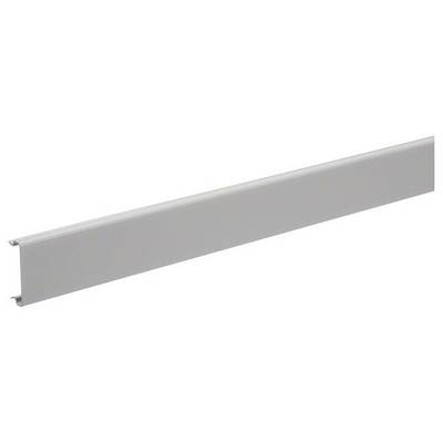 Lang, smal metalen element, mogelijk een railsysteem of een afdekking, weergegeven in een neutrale omgeving.