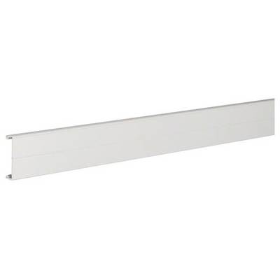 Een lang, zilver metalen profiel met een platte, rechthoekige vorm, geschikt voor bouw- of constructietoepassingen.