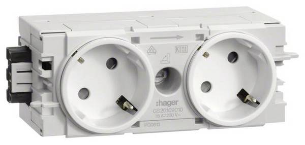 Hager Tehalit Stopcontact voor Accessoires voor elektroplintsysteem  Wit 1 stuk(s)