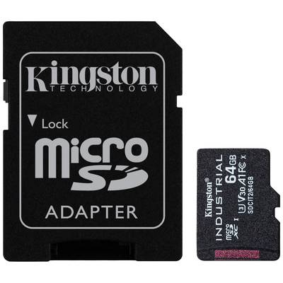 Kingston Industrial microSDXC-kaart 64 GB Class 10 UHS-I Incl. SD-adapter