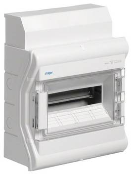 Hager VE112DN Hager VE112DN, 1 Stück(e), 310 mm, 151 mm, 302 mm Kleine verdeelkast Opbouw (op muur)  Aantal rijen: 1 Inhoud: 1 stuk(s)