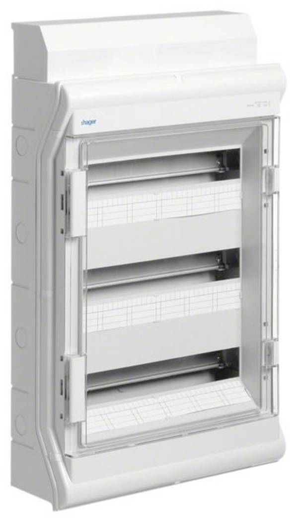 Hager VE318DN VE318DN Kleine verdeelkast Opbouw (op muur) Aantal rijen: 3 Inhoud: 1 stuk(s)
