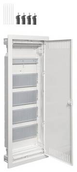 Hager VH60NWB VH60NWB Multimediaverdeelkast Holle wand Aantal groepen: 12 Aantal rijen: 5 Inhoud: 1 stuk(s)