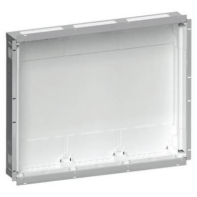Metalen frame met rechthoekige vorm, vaak gebruikt voor inbouwdozen in muren. Geschikt voor de installatie van elektronische apparatuur.