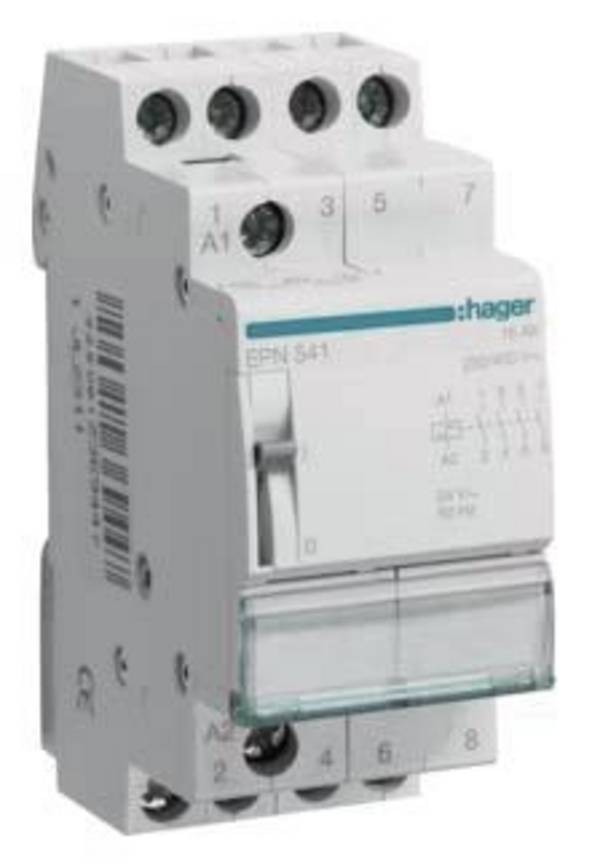 Hager EPN541 Stroomstootschakelaar DIN-rail 4x NO 24 V/AC, 12 V/DC 16 A 1 stuk(s)