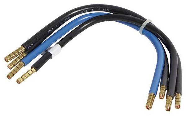Hager N83R Hager N83R verbindingskabel 4x10mm2 zw/bl 250 mm L1, L2, L3, N Verbindingsleiding Bruin, Blauw 4-polig 1 stuk(s)