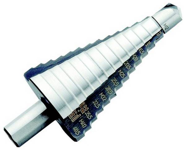 Intercable Stappenboor metrisch M12-M40 met vervangbare boorpunt