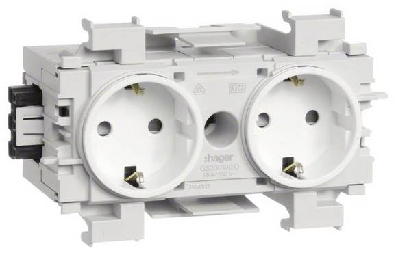 Hager GS20019016 Stopcontact voor Accessoires voor elektroplintsysteem 150 cm Wit 1 stuk(s)