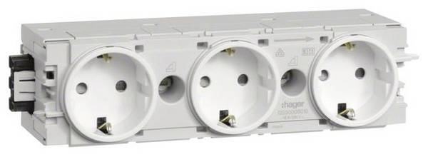 Hager GS30009016 Stopcontact voor Accessoires voor elektroplintsysteem  Wit 1 stuk(s)