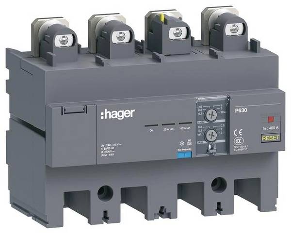 Hager HBW400H HBW400H Aardlekblok 4-polig 400 A 220 V, 415 V