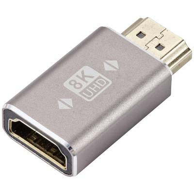 Een HDMI-adapter met de aanduiding '8K UHD', die wordt gebruikt voor hoogresolutieve videoverbindingen.