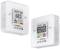 Twee Aranet4-apparaten tonen temperatuur, luchtvochtigheid en CO2-waarden. Eén toont 24°C, 53% en 683 ppm, de andere 21,7°C, 53% en 3255 ppm.