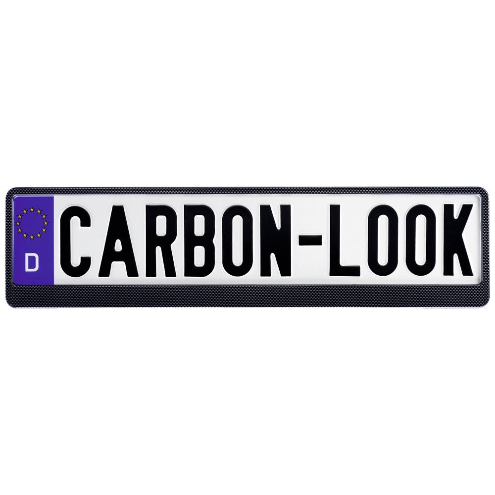 HP Autozubehör Carbonlook Kunststof Kentekenhouder Carbon (l x b x h) 13.5 x 53 x 1.5 cm