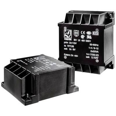 Twee zwarte elektronische transformatoren met opschriften die technische details zoals spanning en stroomsterkte weergeven.