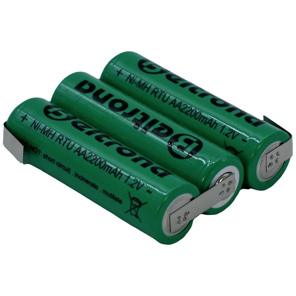 Beltrona RTU3AAZ Accupack Aantal cellen: 3 Batterijgrootte: AA (penlite) Z-soldeerlip NiMH 3.6 V 2200 mAh
