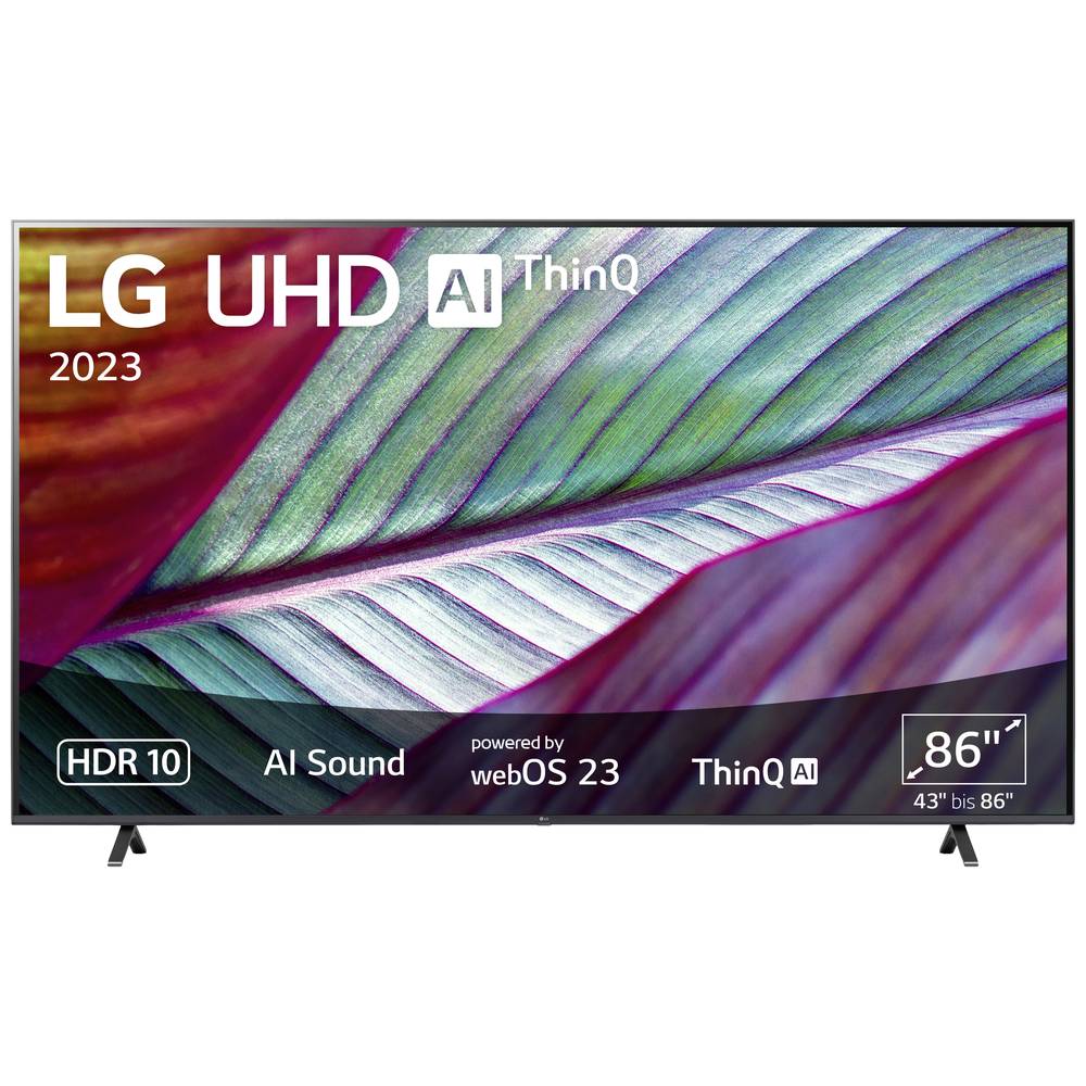 LG Electronics 86UR78006LB.AEUD LCD-TV 218 cm 86 inch Energielabel F (A - G) CI+*, DVB-C, DVB-S2, DVB-T2, WiFi, UHD, Smart TV Zwart