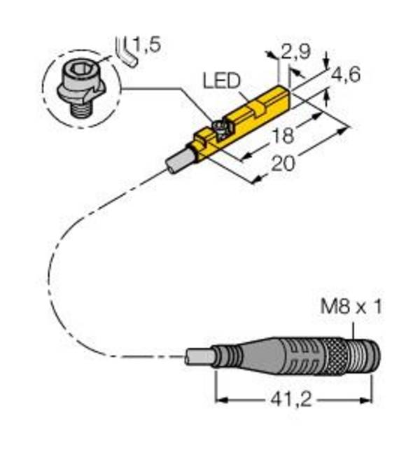 Turck Magneetveldsensor Magnetisch PNP BIM-UNR-AP6X-0,3-PSG3M