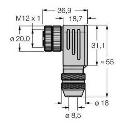 Turck 6904723 Sensor/actuator connector, geassembleerd 1 stuk(s)