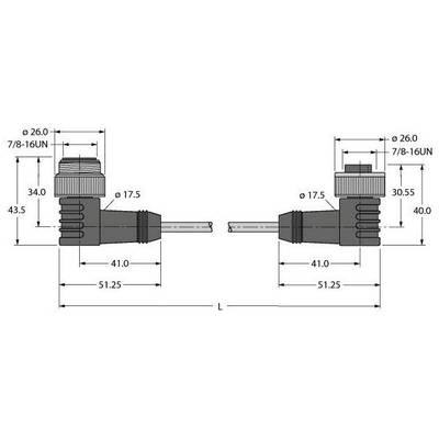 Turck U2779-26 Sensor/actuator connector, geassembleerd 1 stuk(s)