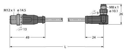 Turck Verbindungsleitung RSSD-PSWS4M-4416-1M
