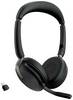 Jabra Evolve2 65 Flex Link380c MS On Ear headset Bluetooth Stereo Zwart Noise Cancelling Headset, Microfoon uitschakelbaar (mute), Volumeregeling, Inductie, Vouwbaar Computer
