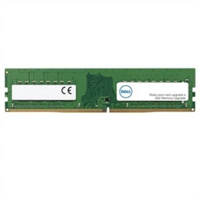 Een groene RAM-geheugenmodule met 'CE'-markering en het Dell-logo, samen met de tekst 'Maak uw volgende upgrade een Dell Memory-upgrade'.