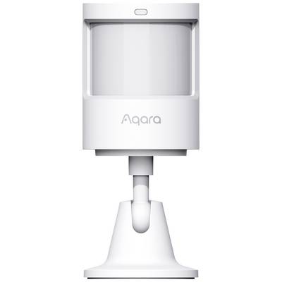Bewegingssensor van Aqara in witte kleur met flexibele standaard, voor bewaking van ruimtes.