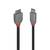 Twee grijze en rode USB-kabels met verschillende aansluitingen: links USB-A, rechts USB-C.