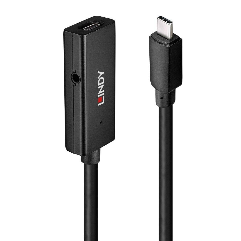 LINDY 43356 USB-C® (USB 3.2 Gen 2) multiport hub 2 poorten Zwart