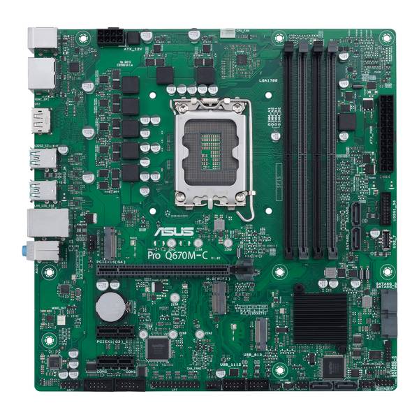 Asus PRO Q670M-C-CSM Moederbord Socket Intel LGA 1700 Vormfactor Micro-ATX Moederbord chipset Intel® Q670