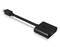 USB-C naar HDMI-adapter van zwart kunststof, maakt het mogelijk om apparaten met USB-C aan te sluiten op HDMI-compatibele schermen.