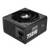 Zwart gaming-voedingsapparaat met het opschrift 'TUF Gaming 750W'. Ventilatorrooster aan de bovenkant, merkenlogo zichtbaar.