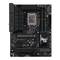 'Moederbord van ASUS: TUF Gaming met socket, RAM-sleuven, PCIe-slots en koelcomponenten. Geschikt voor gaming-pc's.'