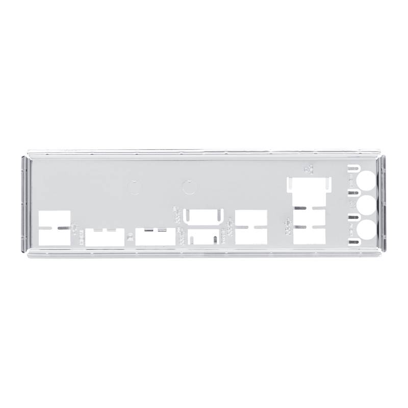 Achterkant van een computerbehuizing met openingen voor aansluitingen zoals USB, HDMI en Audio.