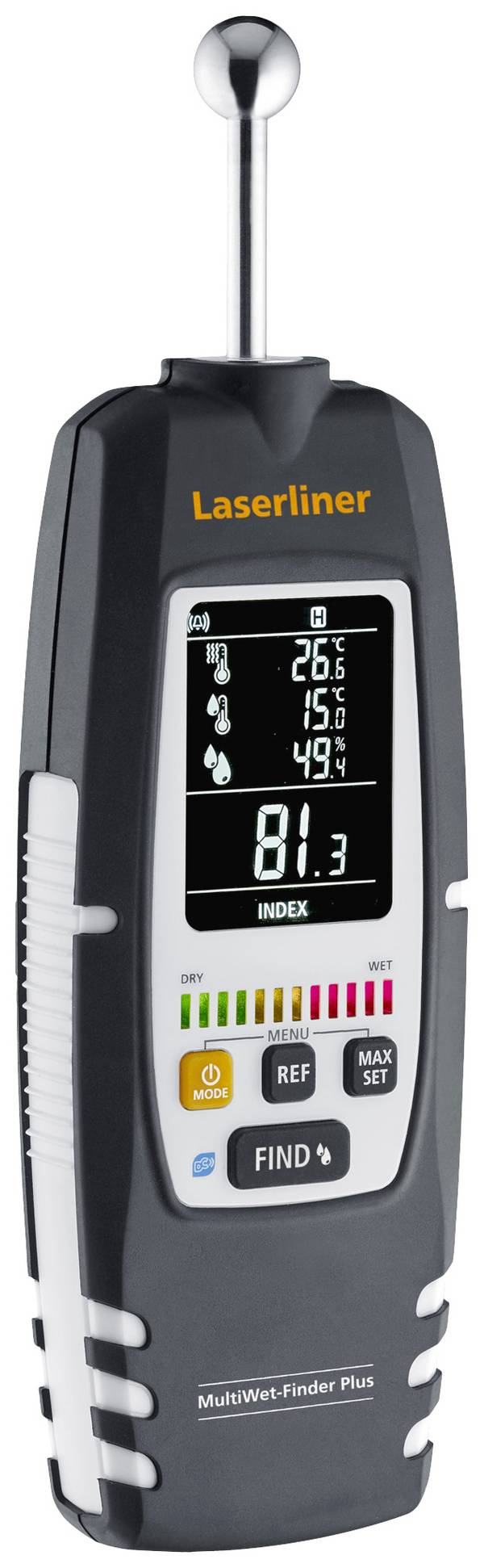 Laserliner MultiWet-Finder Plus Materiaalvochtmeter Temperatuurmeting
