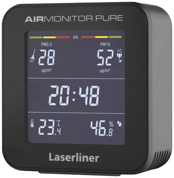Laserliner AirMonitor Pure Fijnstofmeter Fijnstof, Temperatuur, Luchtvochtigheid Met temperatuurmeting