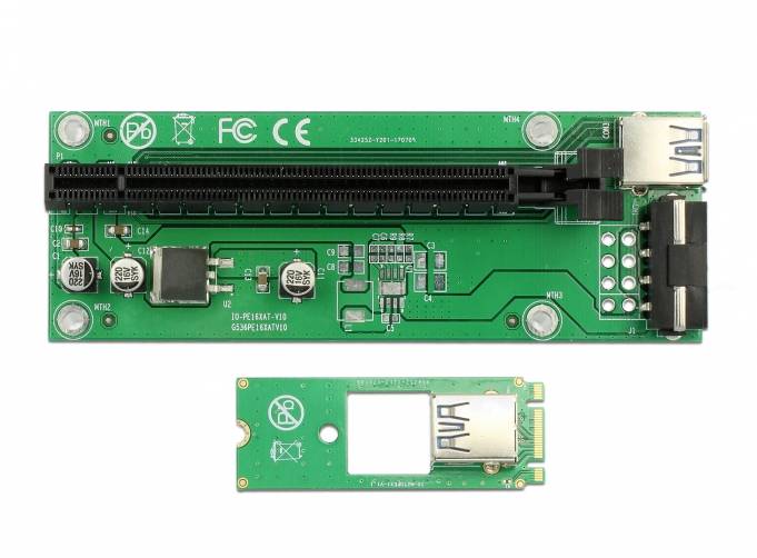 Delock Riser Card M.2 Key B+M > PCI Express x16 with 30 cm USB cable-2