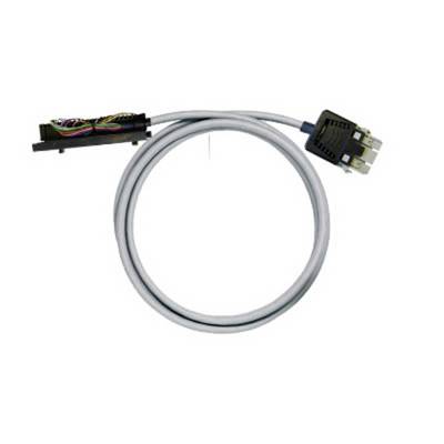 Een grijs kabel met stekker en open aansluitblok, dat mogelijk wordt gebruikt voor elektronische verbindingen.