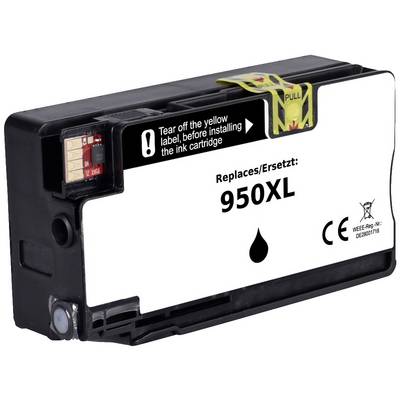 'Inktcartridge 950XL, vervanging voor printer. Let op: Verwijder het gele etiket voordat de cartridge wordt geplaatst. CE-markering aanwezig.'