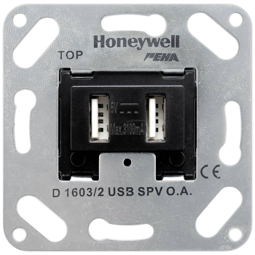 PEHA USB voeding - 2 voudig - Inbouw - 3.1A