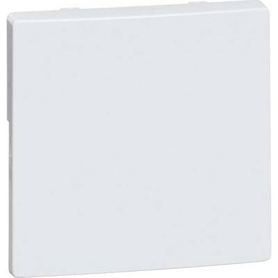 Vierkante witte schakelaar met een gladde oppervlakte, gebruikt voor het bedienen van elektrische apparaten.