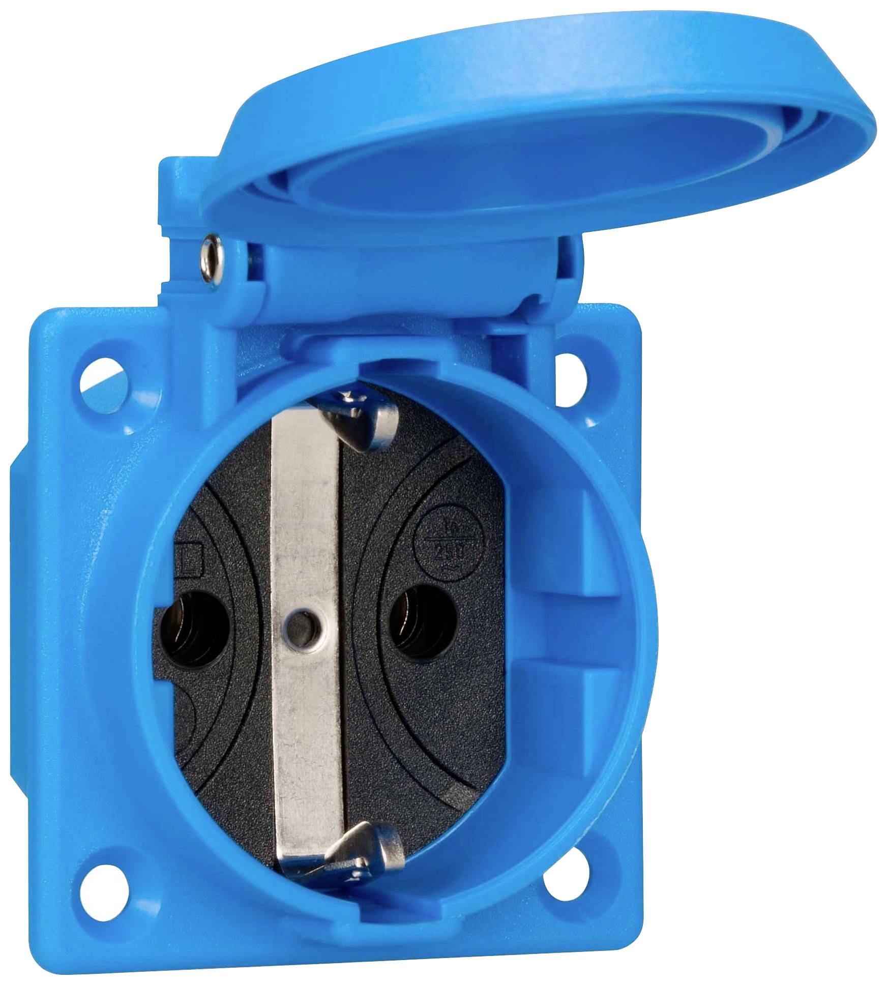 Inbouw WCD + klep 16A IP54 blauw - 1 - stuk-1