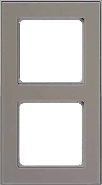 'Dubbele lijst, rechthoekig, in neutrale kleur. Geschikt voor twee vierkante elementen boven elkaar.'