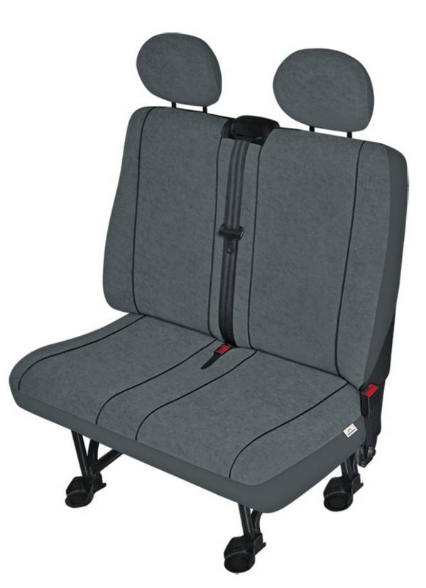 HP Autozubehör 22417  Tweezits stoelbeschermer 4-delig Polyester Grijs Dubbele stoel