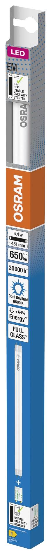 'LED-buis van Osram, 19,1W, vervangt 36W TL-buis, G13 fitting, 4000K lichtkleur, 2100 lm, 150 cm lengte, energiezuinig.'